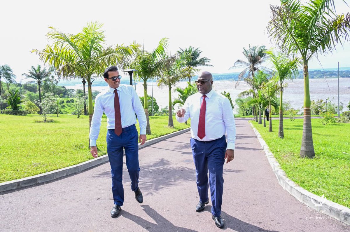 𝗣𝗢𝗟𝗜𝗧𝗜𝗞𝗜 | #RDC [21/11/2025] : Mokonzi mwa mboka, Félix Tshisekedi, apesi mokokani mwa ye ya Qatar, Sheikh Tamim Ben Hamad Al Thani, matondi mpo na misala mia koluka kimia o bituka ya monyele ya mboka, Nord-Kivu mpe Sud-Kivu, engebene na mikanda mia Doha. 

Mikolo mileki,