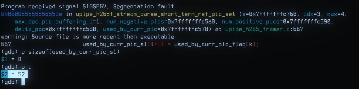 @FFmpeg 現在出現了基於堆疊的讀寫緩衝區溢位漏洞。遊戲結束。

模糊測試器和完整說明可以在我的 GitHub 上找到：

 https://t.co/7m0i6Dmvud