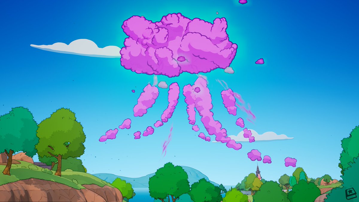 FN_Assist's tweet image. Stage 2 of Homer&apos;s Gas Cloud is now live in-game, slowly forming the new Giant Homer! #Fortnite

(Spotted by @DavidTheRune)