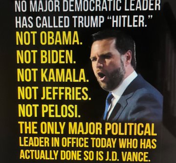 #DemsUnited #DV1 
Getting a lot of MAGAs on my timeline saying that the left calling Trump a fascist or Nazi is just so unfair.  May I remind you who the first person was who compared Trump to Hitler.
It was this guy.