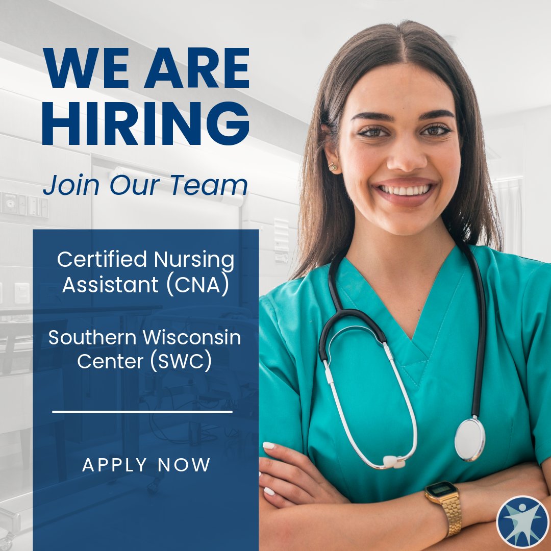 DHSWI's tweet image. Want a rewarding career as a CNA? Help people living with intellectual disabilities at SWC get skills they need to reach their highest potential. Paid training provided. And you could earn a $2,000 sign-on bonus. Apply by November 25: wj.wi.gov/18741 @wiscjobs