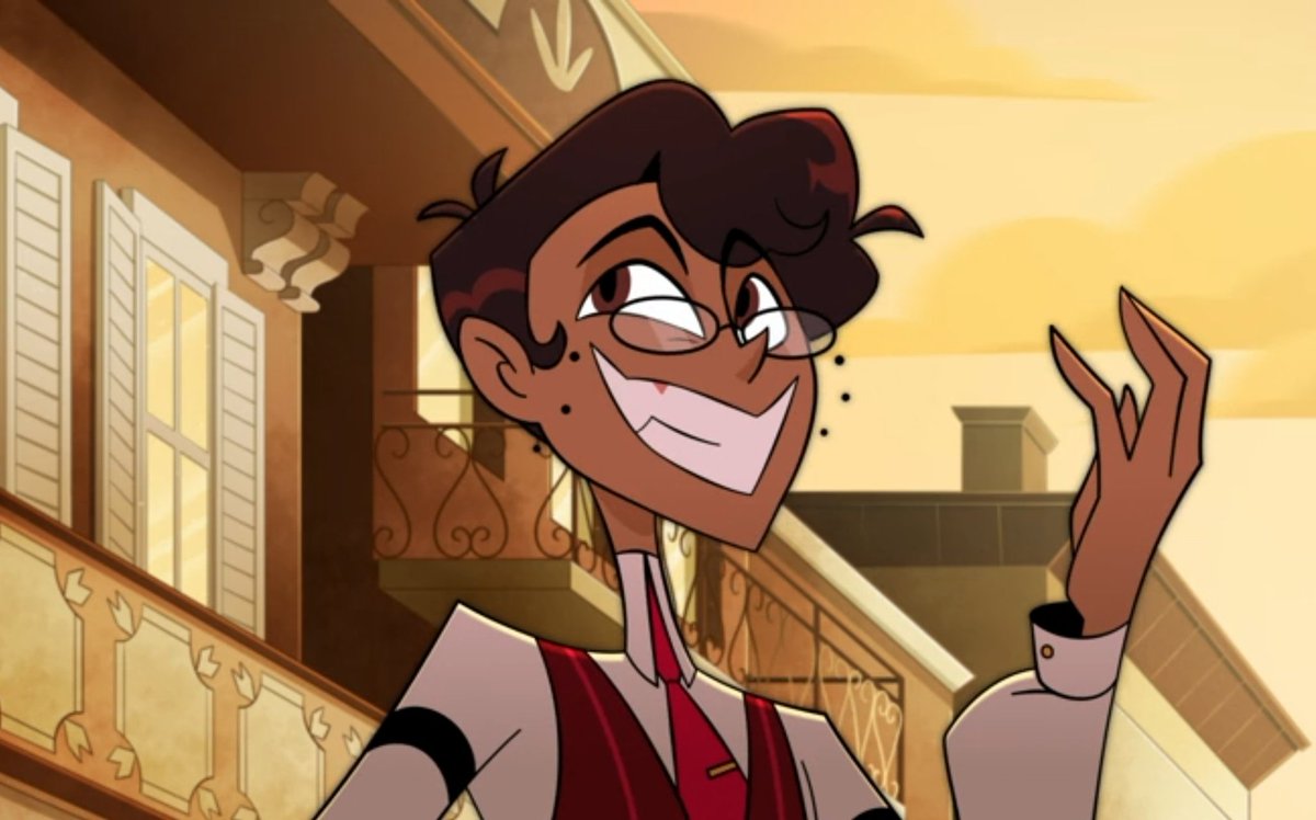 Alastorsart's tweet photo. Alastor had natural talent and enjoyed his life. Vox killed to achieve his goals, and he was so obsessed that he never really smiled. Facts 📻📺 #HazbinHotel #HazbinHotelVox #HazbinHotelAlastor https://t.co/wVDApkzAgg