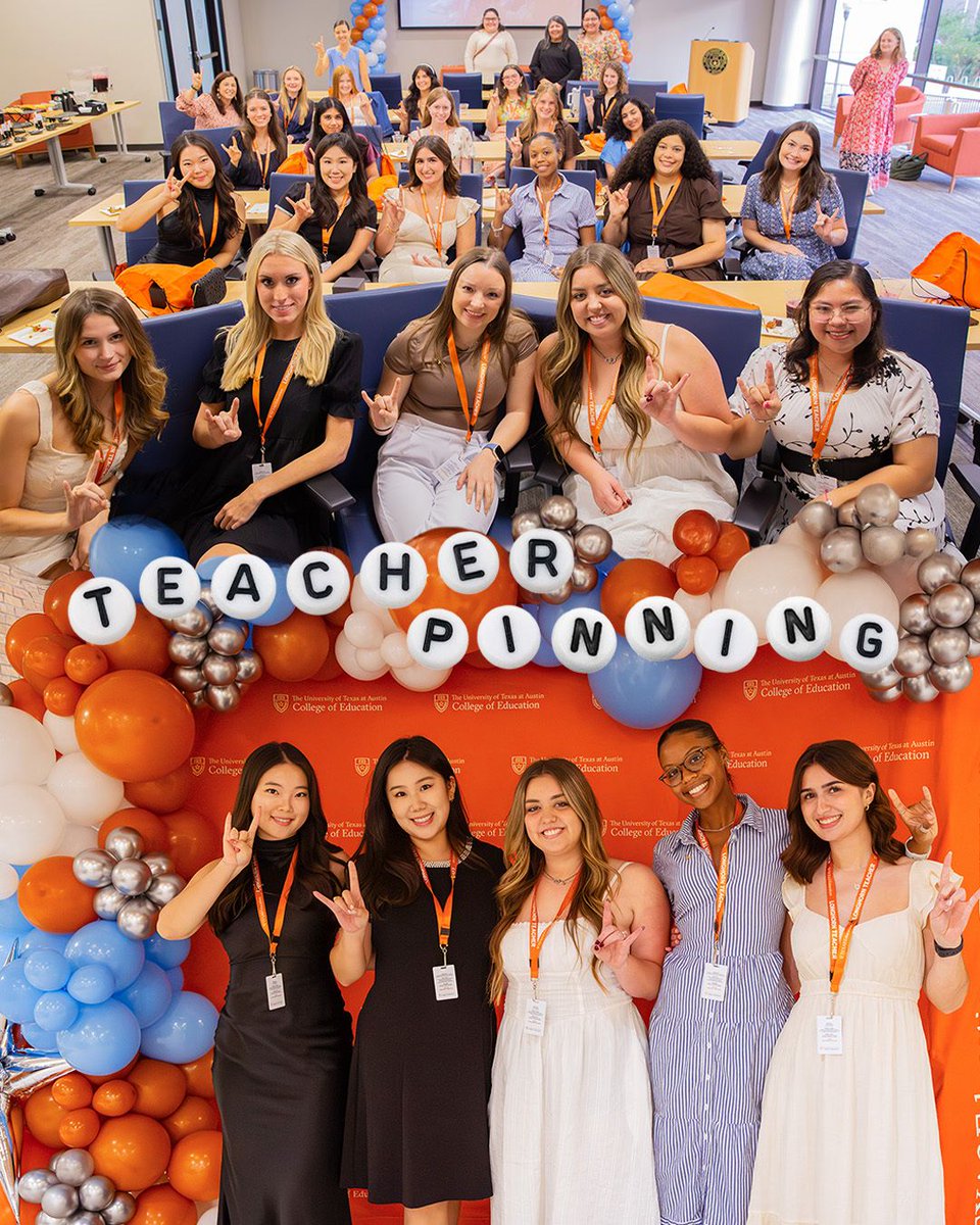 utexascoe's tweet image. Congratulations to our graduating Longhorn teachers honored at the Fall Teacher Pinning Ceremony. Their dedication and passion will shape classrooms across Texas and beyond. 

#HookEm #WhatStartsHere