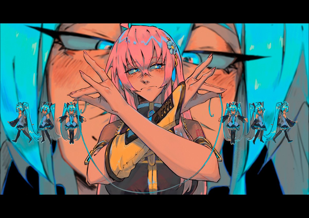 _saaanic_'s tweet image. Luka &amp;amp; Miku