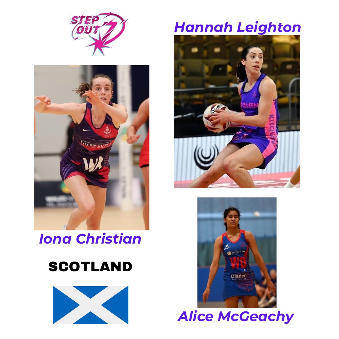 stepout_7's tweet image. Congratulations to our Step Out 7 athletes Iona Christian and Hannah Leighton who have been selected to represent the Scottish Thistles squad for the upcoming Celtic Cup along with Alice McGeachy who has been selected as a reserve. #netball #scotland #scottishthistles