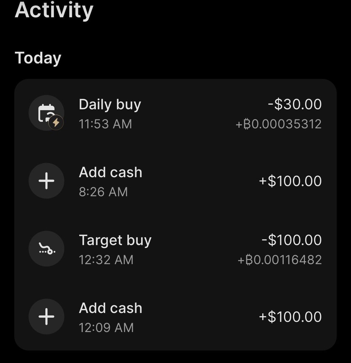 Love buying more $btc on red days 

Stacking
