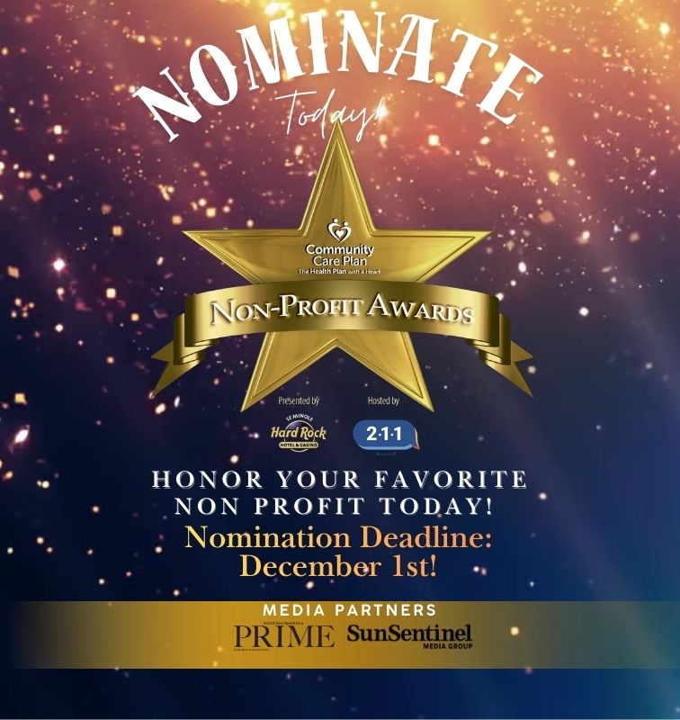 211Broward's tweet photo. Join us in recognizing excellence across Broward County’s nonprofit community! Nomination Deadline is December 1st!  #211Broward  #CommunityCarePlan #SeminoleHardRockHotel https://t.co/CuG0uIekre https://t.co/RcIn0feQvU