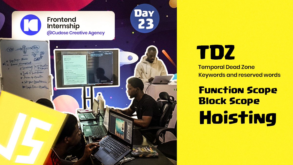 JordanAnibe's tweet image. Day 23 
JavaScript finally started making sense today 
• Temporal Dead Zone
• Reserved keywords
• Function vs Block scope
• Hoisting 

My code feels way more predictable now.
 [jordananibe.hashnode.dev/day-23-languag…]

#JavaScript #WebDev #100DaysOfCode #FrontendDev #CodingJourney #tech