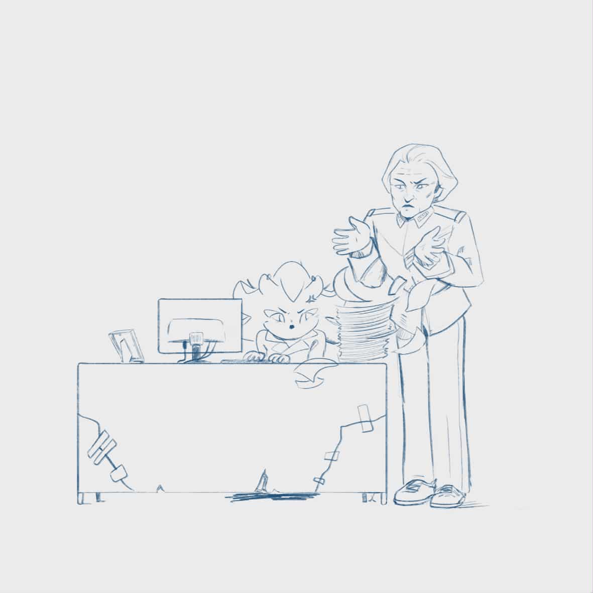 SklearSoul's tweet image. Hello, hello.
No, I'm not dead, just you know, moving house, attending weddings, conventions (Y/con) and more and more sewing. It will help me with my writing.
I hope I haven't lost my touch when it comes to drawing our favourite hedgehogs.

A regular day for shadow 1/