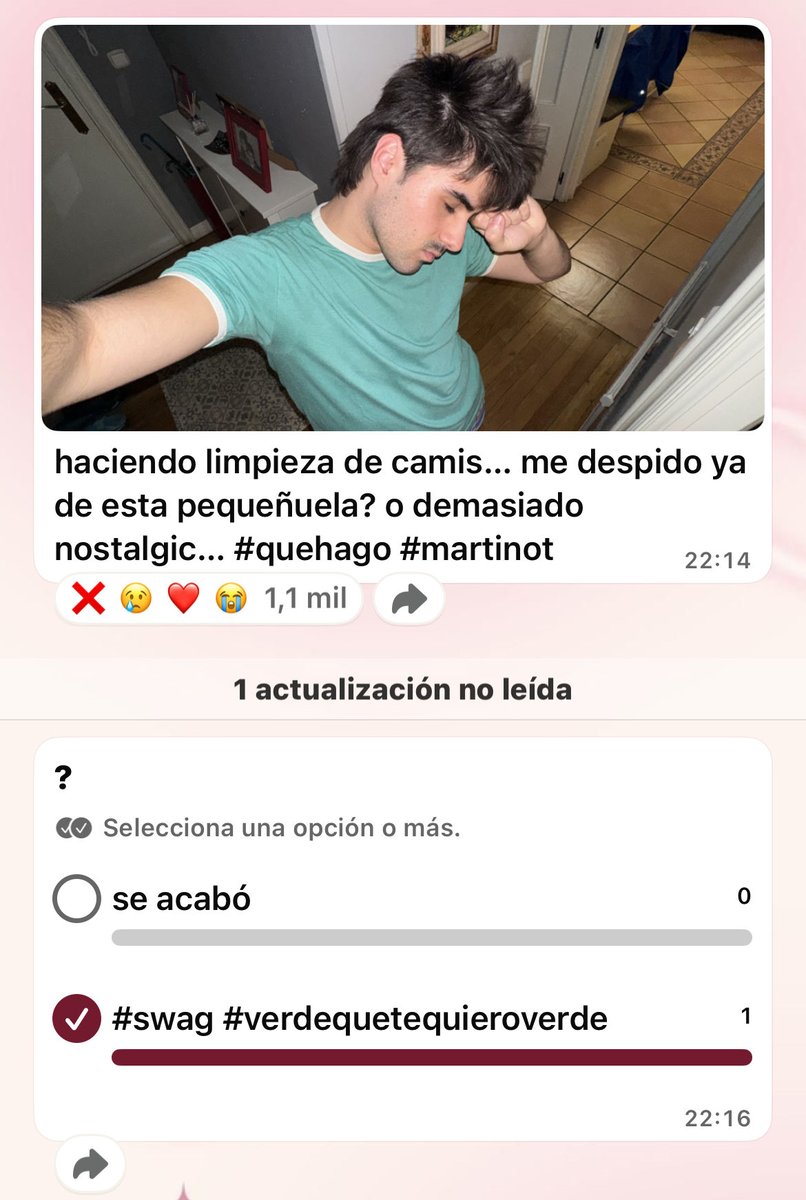 MartinUrrutiaES's tweet image. 🫧 | Martin vía WhatsApp

“haciendo limpieza de camis… me despido ya de esta pequeñuela? o demasiado nostalgic… #quehago #martinot“

🔗:  whatsapp.com/channel/0029Va…