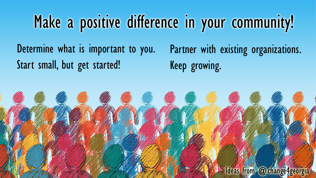CreativeEduc8r's tweet image. Make a positive difference in your community! Ideas from @change4georgia
1. Determine what is important to you.
2. Start small, but get started!
3. Partner with existing organizations.
4. Keep growing.
#gratitude #Thanksgiving #change

creativeeducator.tech4learning.com/2014/articles/…