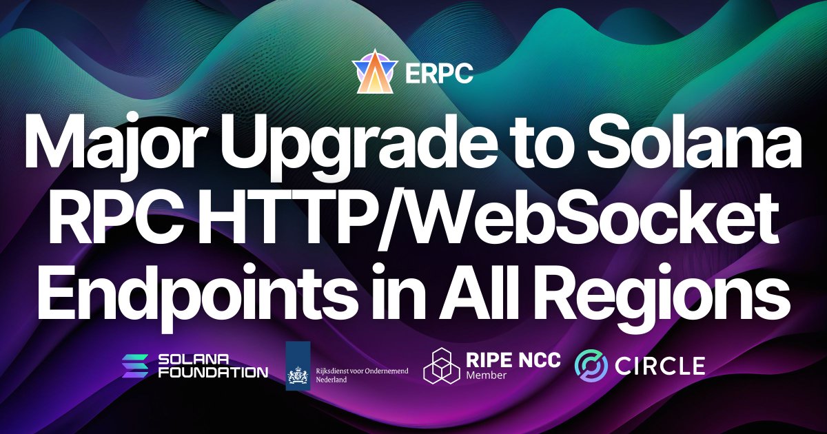 kishi4SOL's tweet image. ERPC has completed a comprehensive upgrade of its Solana RPC HTTP/WebSocket infrastructure across all global regions, including Amsterdam, Frankfurt, London, New York, Chicago, Tokyo, and Singapore. This update combines network-level optimization, strengthened defensive logic,…