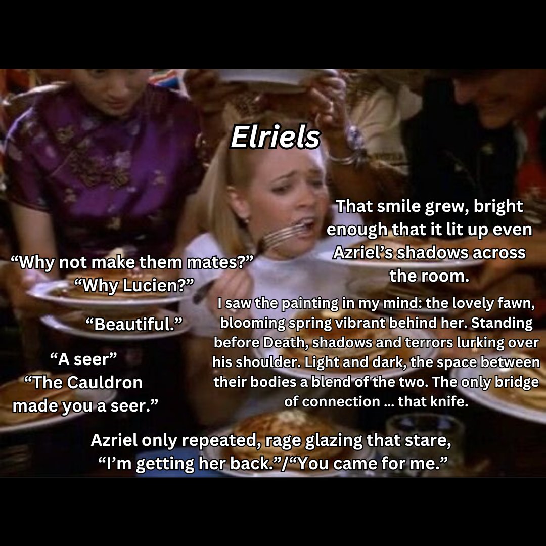 Elriel has so many moments and their books isn't even out yet 🌸🦇