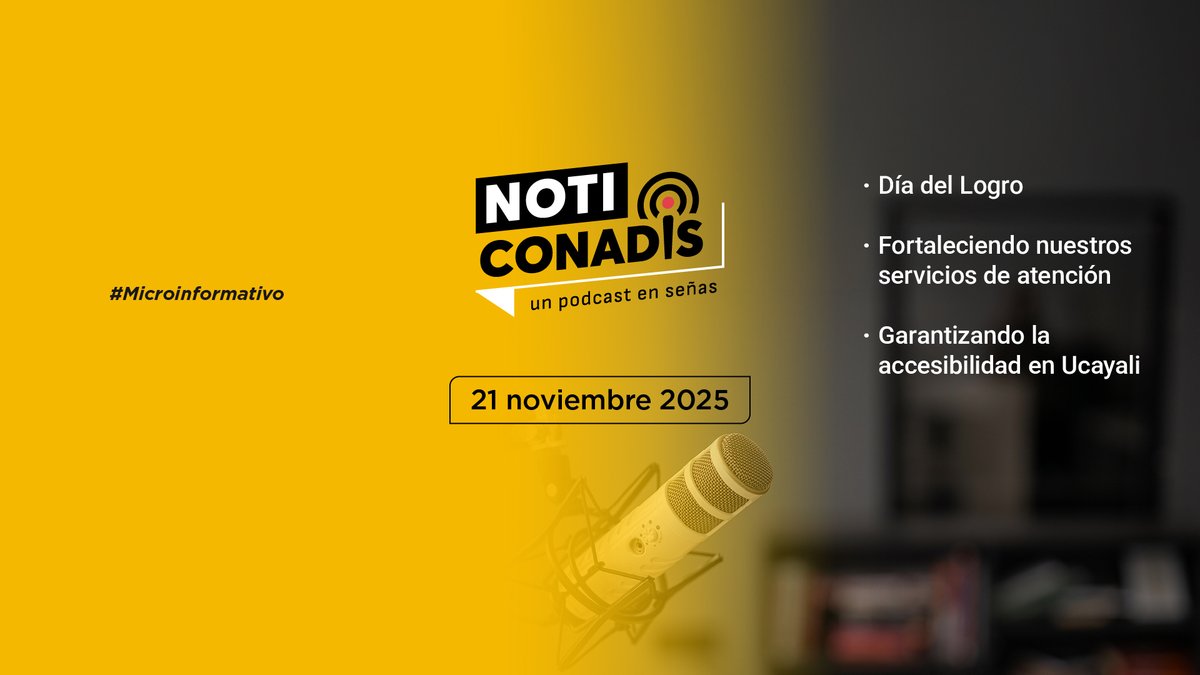 #NotiConadis | ¡No te pierdas las noticias más importantes de la semana en materia de discapacidad! Acompáñanos en NotiConadis, un podcast en señas. 🤟😉

Accede al video: youtu.be/zd0UKDJLY9k