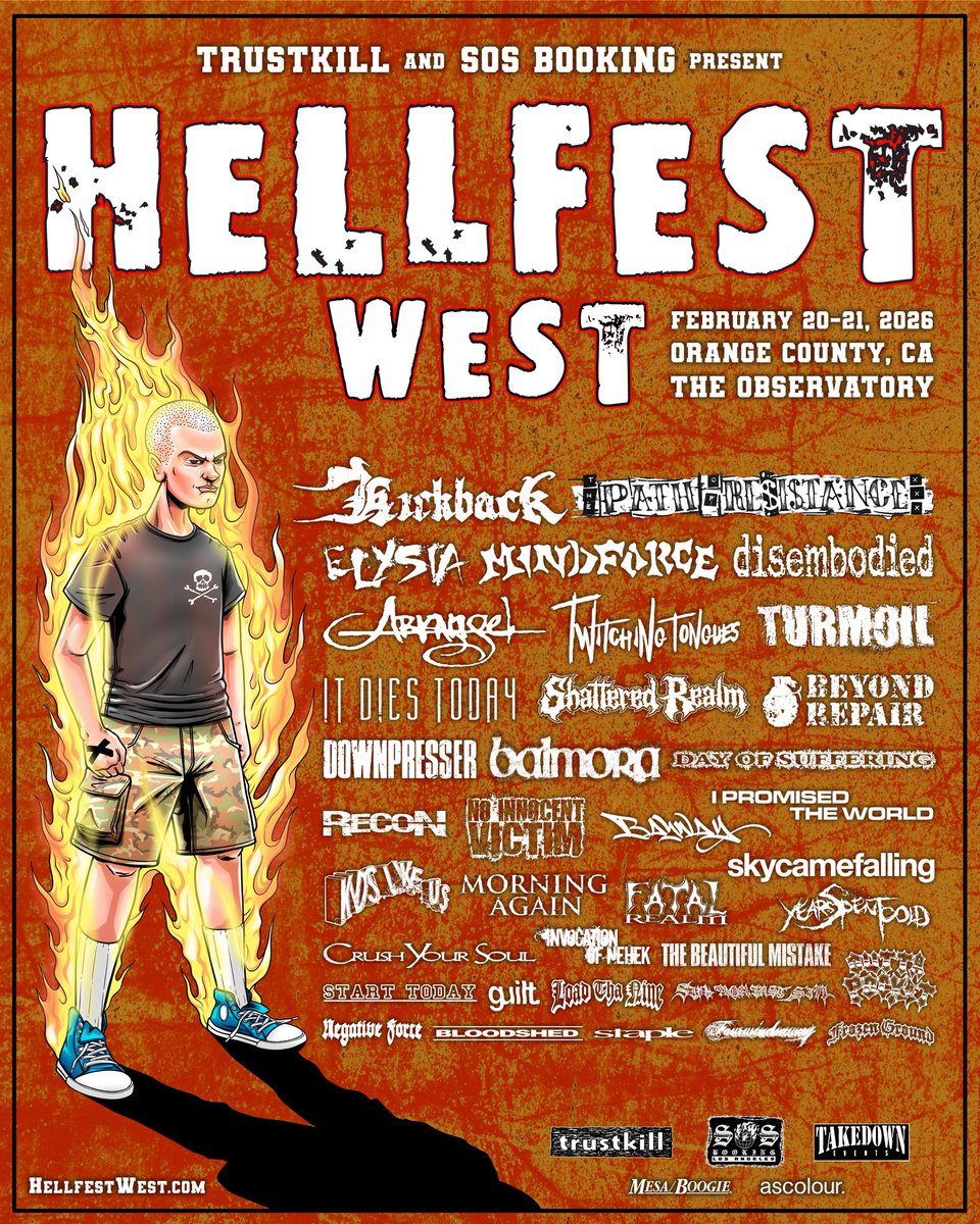 🔥 Hellfest West final lineup is here!  

Welcome Kickback, Arkangel, Downpresser, The Beautiful Mistake &amp; more

🎟️ VERY LIMITED last chance weekend passes and daily tickets up NOW at HellfestWest.com