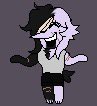 TownRain's tweet image. Here is my #DELTARUNE #addisona ! They used to be all lavender but some corruption happened 😔... I hope you care them! Their name is Hyacinth but they go by Buddy!