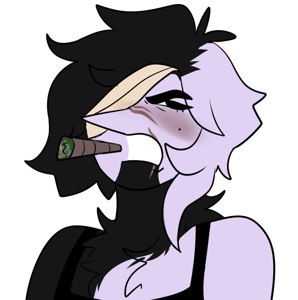 TownRain's tweet image. Here is my #DELTARUNE #addisona ! They used to be all lavender but some corruption happened 😔... I hope you care them! Their name is Hyacinth but they go by Buddy!