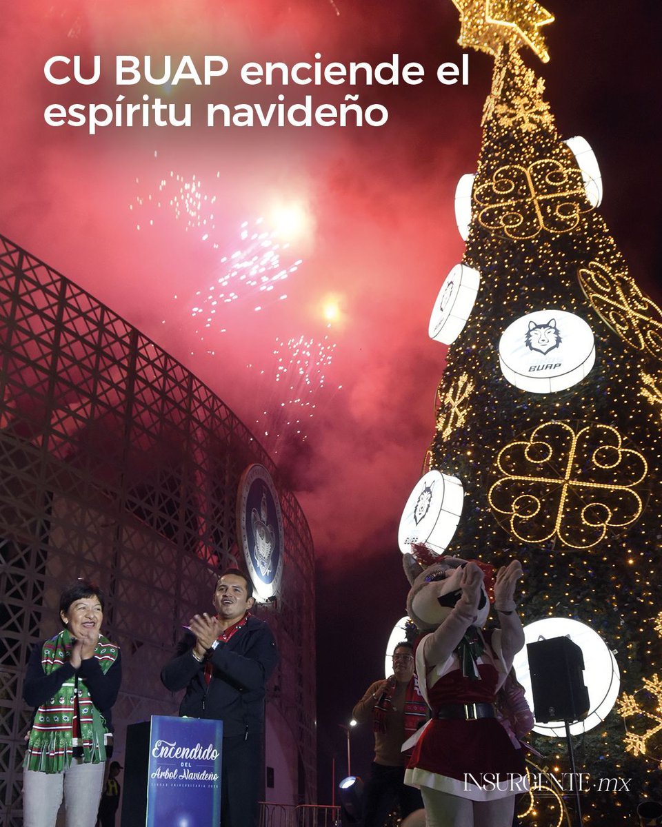 InsurgenteMX_'s tweet image. 🎄✨ Con fuegos artificiales 🎆, unión y fraternidad, encendimos nuestro Árbol de Navidad 🌟🎁
La Rectora Lilia Cedillo nos invita a valorar a nuestros seres queridos y disfrutar juntos estas fiestas ❤👨👩👧👦

#BUAPNavidad #EspírituNavideño #FestejoUniversitario #LucesYMagia…