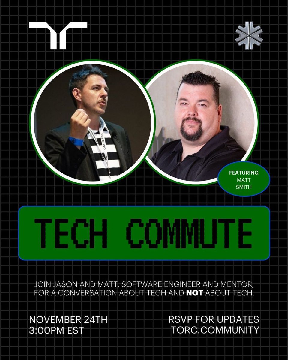 torcdotdev's tweet image. Full-stack freelancer @Matthew_WebDev is pulling up to Tech Commute this Monday! 🚗💨

From Django to Next.js, custom websites to client work—Matt&apos;s sharing what it&apos;s really like building on the web in 2024.

📅 Nov 24 | 3:00PM EST (live!)
🔗 guild.host/events/techcom……