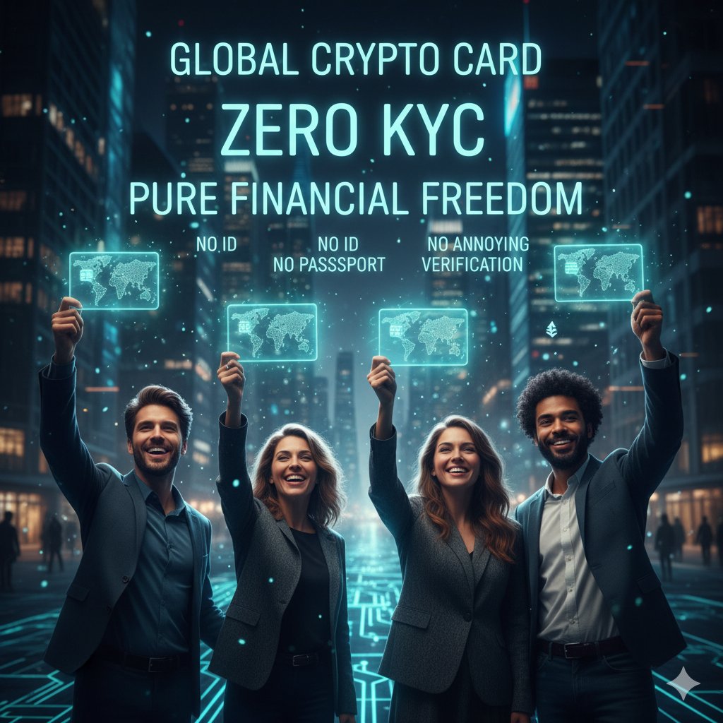 ahmadmaikudi_w3's tweet image. The idea of using a global crypto card with zero KYC still blows my mind.
No ID. No passport. No annoying verification.
Just pure financial freedom.
#Omnera #NoKYC #Web3 #CryptoCard