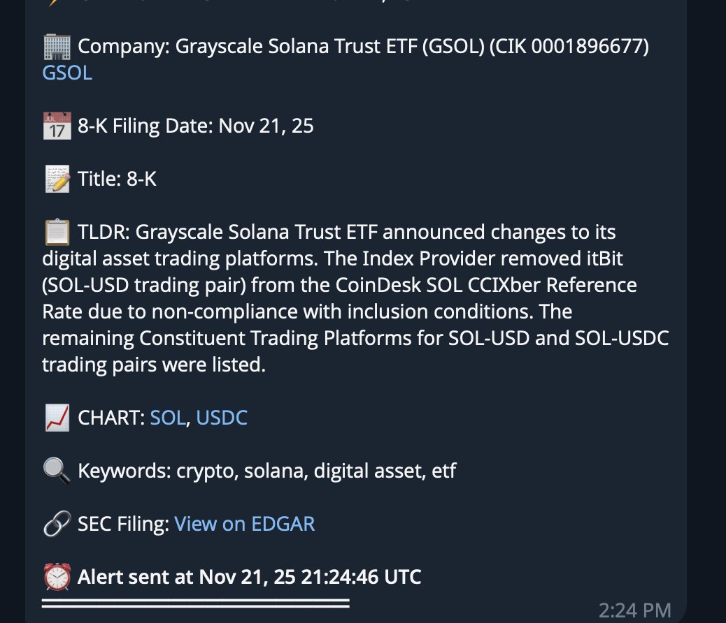Grayscale Solana Trust ETF 8-K Filing Alert