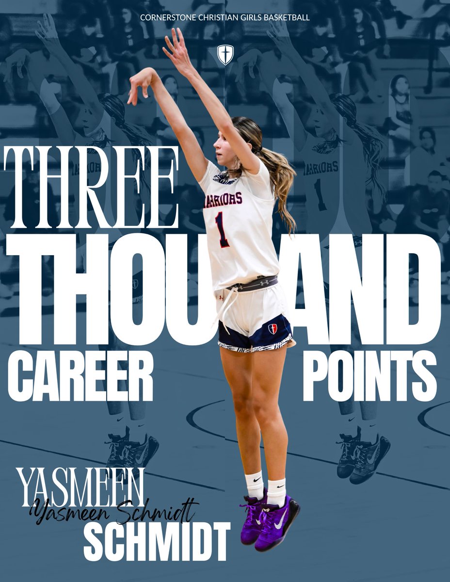 CCSWarriorsSATX's tweet photo. HISTORY MADE: 3K CLUB- Yasmeen Schmidt (@yasmeen_ba11er) And she did it with a RECORD-BREAKING 51-point game. 🔥 Yas continues to prove she’s built for the big stage; hardworking, coachable, and team-first! @ACH_GBB @ccs_girlshoops @sanantoniohss https://t.co/EiDDX8BFZD