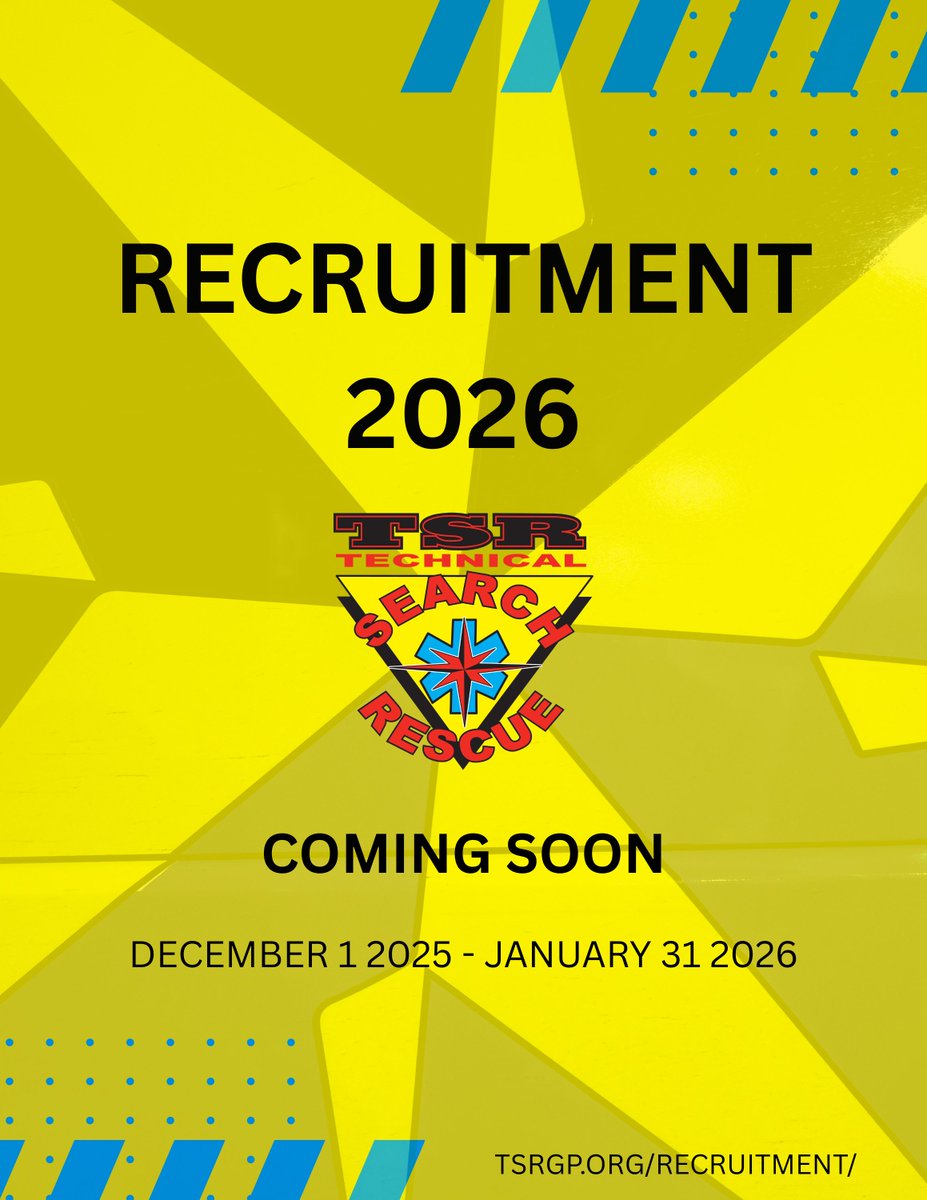 TSRGP's tweet image. Are you interested in volunteering with Search and Rescue in 2026?

Our application window opens December 1, 2025 and runs until January 31, 2026. #gpab #countyofgp #searchandrescue @SARAlberta