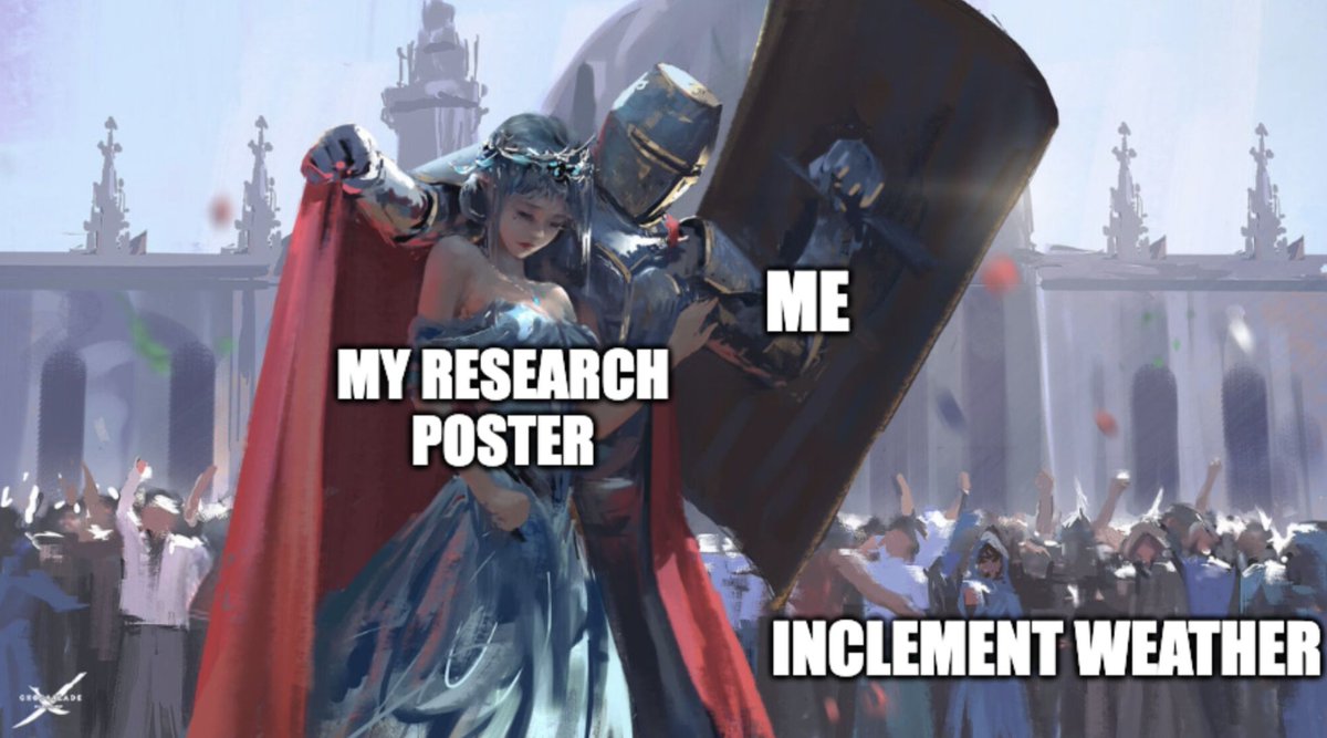 rapidnovor's tweet image. 🌧️🛡️We made it through this fall’s conference season with our posters intact (unlike our samples for bottom-up proteomics).

#ConferenceSeason #ScienceHumor #ScienceMeme