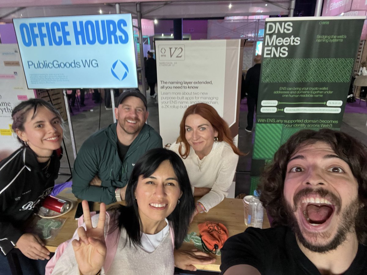 hackatsuon's tweet image. Hackatsuon participants made it to Devconnect and had the pleasure of reconnecting with the ENS Public Goods crew!