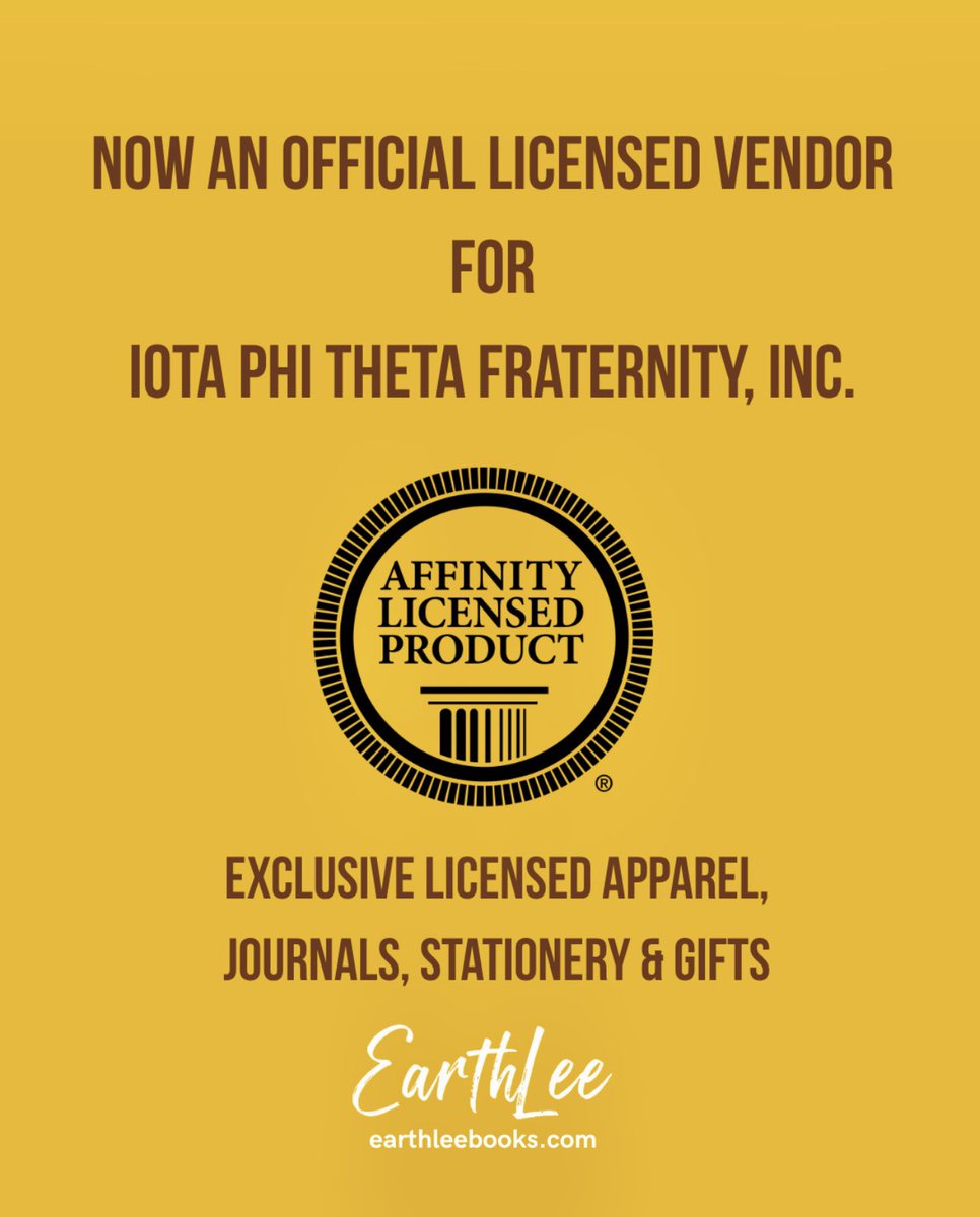 earthleebooks's tweet image. 🎉 BIG NEWS! 🎉
We are excited to share that EarthLee is now an Official Licensed Vendor for  Iota Phi Theta Fraternity, Inc. ✨ 

Shop Now:
shorturl.at/Fmhqd

#iotaphitheta #IPT1963 #oneiota