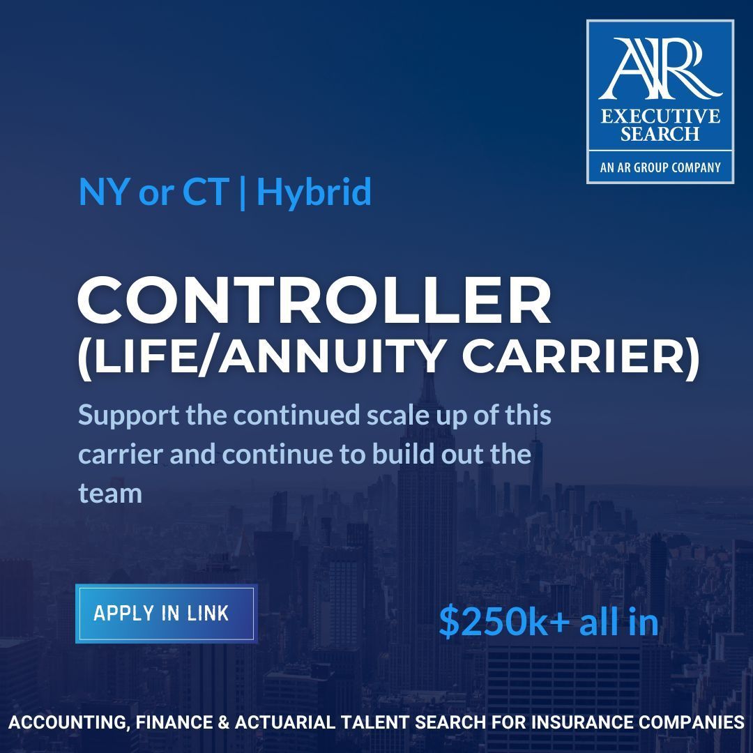 TheARgrp's tweet image. HYBRID | NY or CT | Search for Controller theargrp.com/search-jobs/#!… to join newly capitalized start-up insurance platform | Role plays key in building the financial infrastructure &amp;amp; ensuring day-to-day accounting activities | $250k all in

#Controller #Hiring