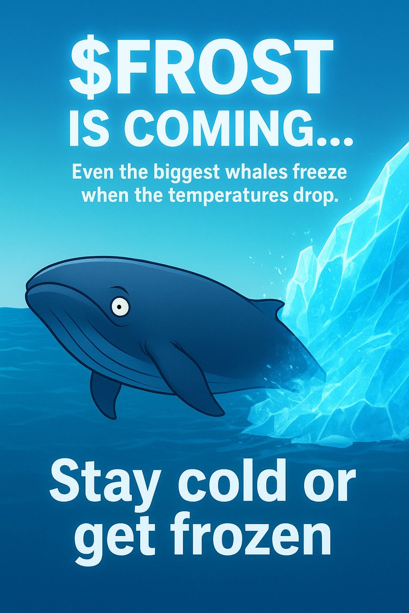 DelightxL29109's tweet image. Whales are starting to freeze.
$FROST is here.

Born in the bear market built for the strong.
Cool holders. Cold hearts. Warm wallets.
Stay frosty holder.

Official Links
Telegram: t.me/FrostportaI
Twitter: x.com/Frost0nSol
Website: frost-cold-luxury.lovable.app