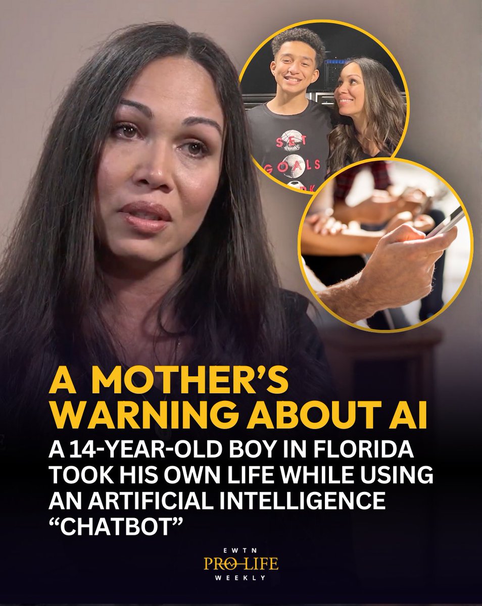 A 14-year-old boy in Florida took his own life while using an artificial intelligence “chatbot.” In an exclusive interview with EWTN News’ Colm Flynn, the boy’s Catholic mother, Megan Garcia, reveals the warning signs for other parents, how she is leading the charge for changes