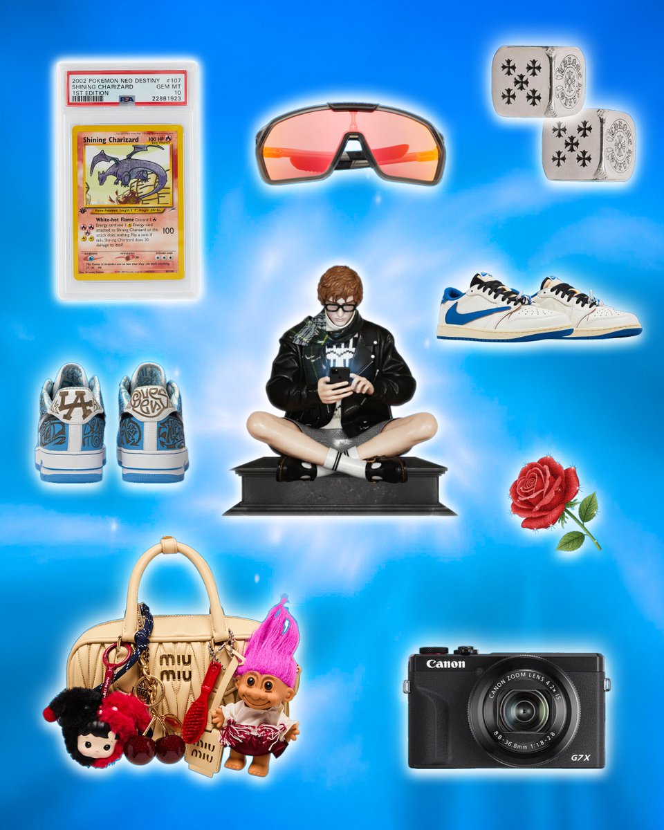 goatapp's tweet image. SHINING CHARIZARDS 🔥 CHROME HEARTS DICE 🎲

Black Friday kicks off with more than 100 drops. Get your first horoscope and flip all three tarot cards throughout the day to uncover some of this year’s biggest surprises.

Play BF25 now on the GOAT app. Link in bio to download.