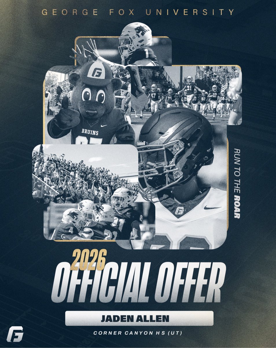 After a awesome conversation with <a href="/CoachReynoldsT/">Coach T</a> blessed to receive an offer  from <a href="/GFUFootball/">GFU Bruin Football</a> Greatful to 3 peat as Utah 6A State champs with this team and coaches.
<a href="/KjarEric/">Eric kjar</a> <a href="/CODY_GARDNER/">Cody Gardner</a> <a href="/CCHSFOOTBALL_/">CornerCanyonFootball</a> <a href="/CoachRodregisS/">Rodregis Smith</a> <a href="/TheCoachLong/">Coach Long 🏈</a> <a href="/mjfrecruits/">MJF Football Recruiting</a> 
#Runtotheroar