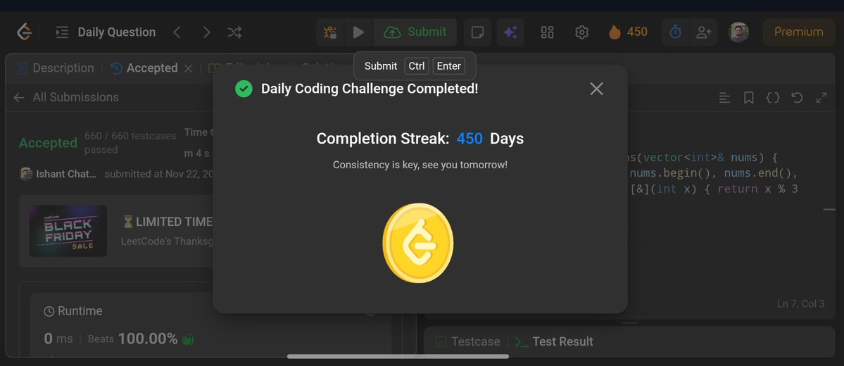 imIchaturvedi's tweet image. Day-342 #potd 🌟                                                         

3190. Find Minimum Operations to Make All Elements Divisible by Three✅
#365DaysOfLeetCode