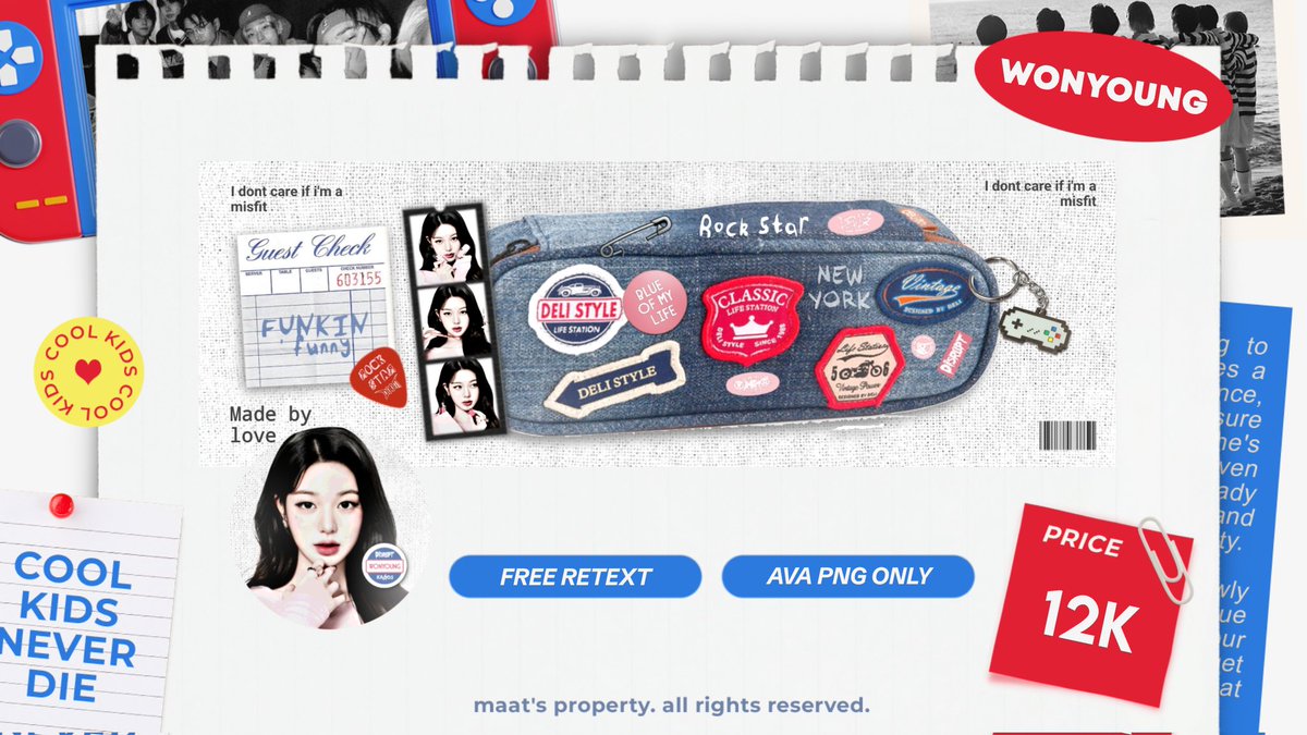 impllus's tweet image. repost would be appreciated, thank you!🌺🐾 #zonauang #zonaba 

halooo👋🏻 aku punya 6 layout ready stock wonyoung, price sudah tersedia di pict 📝 free retext dan ava png only yaa. boleh langsung dm layout yang dimau, ditunggu jajannya! 🎐💓