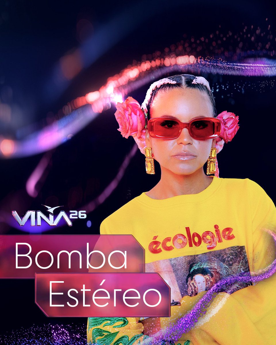 ¡Toda la energía de Bomba Estereo llega a #Viña2026! 🌴🇨🇴

La banda colombiana que revolucionó la música electro–tropical llega a Viña del Mar, con una de las propuestas latinas más innovadoras del mundo. Desde el boom global de “Fuego” hasta himnos como “Soy Yo”, “To My Love” y