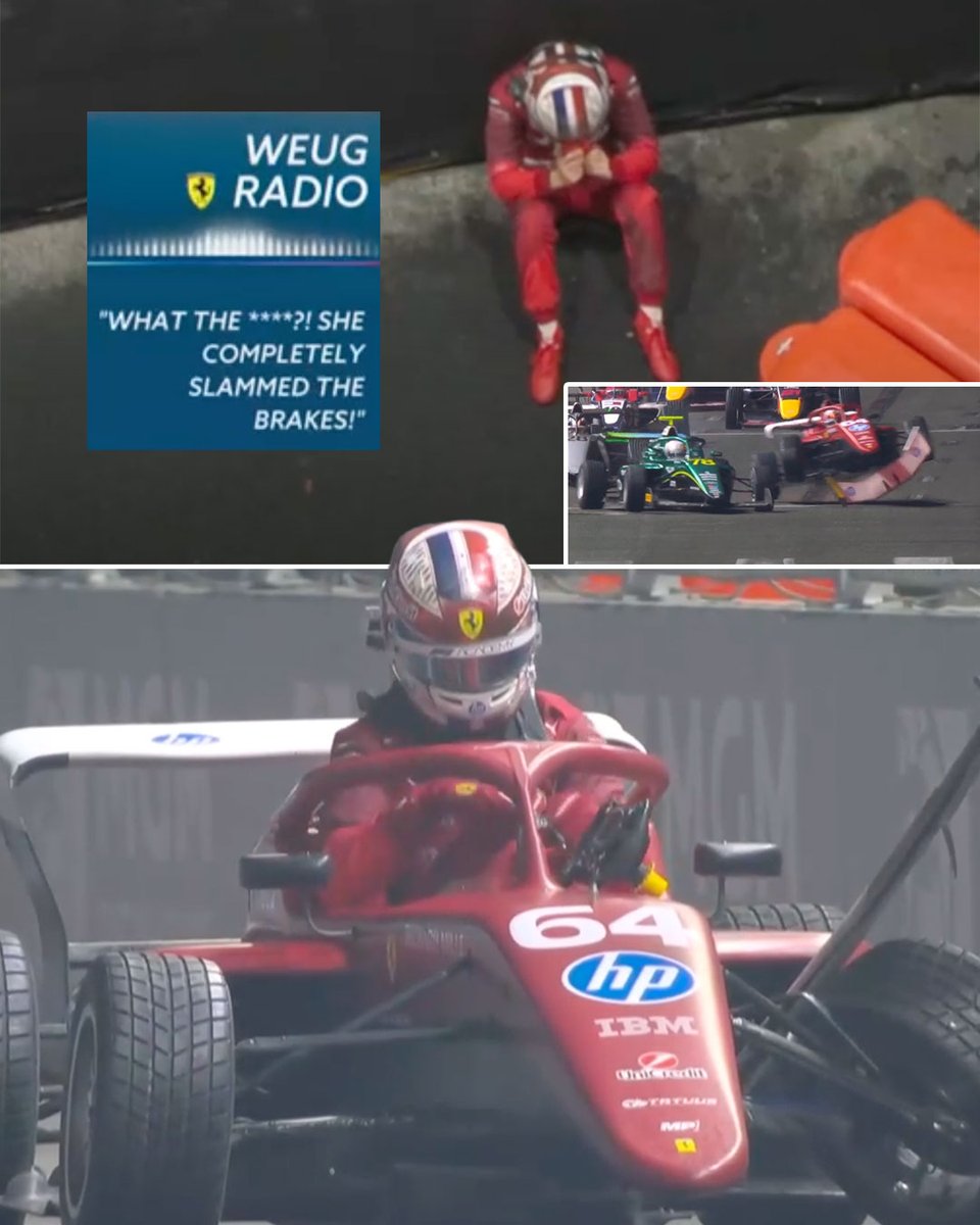 Motorsport's tweet image. MAYA WEUG CRASHES OUT ON THE FORMATION LAP!

Doriane Pin sees her F1 Academy title rival out before the Race 1 even begins.