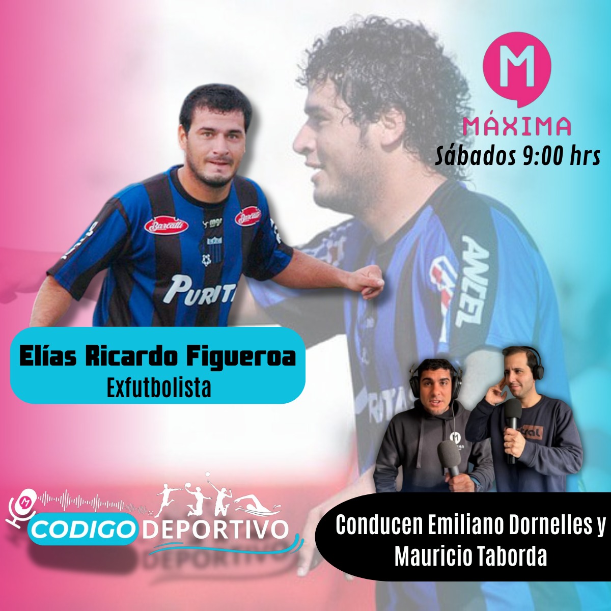 Nos visita Elías Ricardo Figueroa, exfutbolista, para charlar de su carrera y grandes momentos dentro de la cancha. ⚽🔥
No te pierdas Código Deportivo, este sábado a las 9:00 por Máxima FM 97.7.
Conducen Emiliano Dornelles y <a href="/mauritaborda/">Lic.Mauricio Taborda</a>

#CódigoDeportivo #Máxima977 #Fútbol