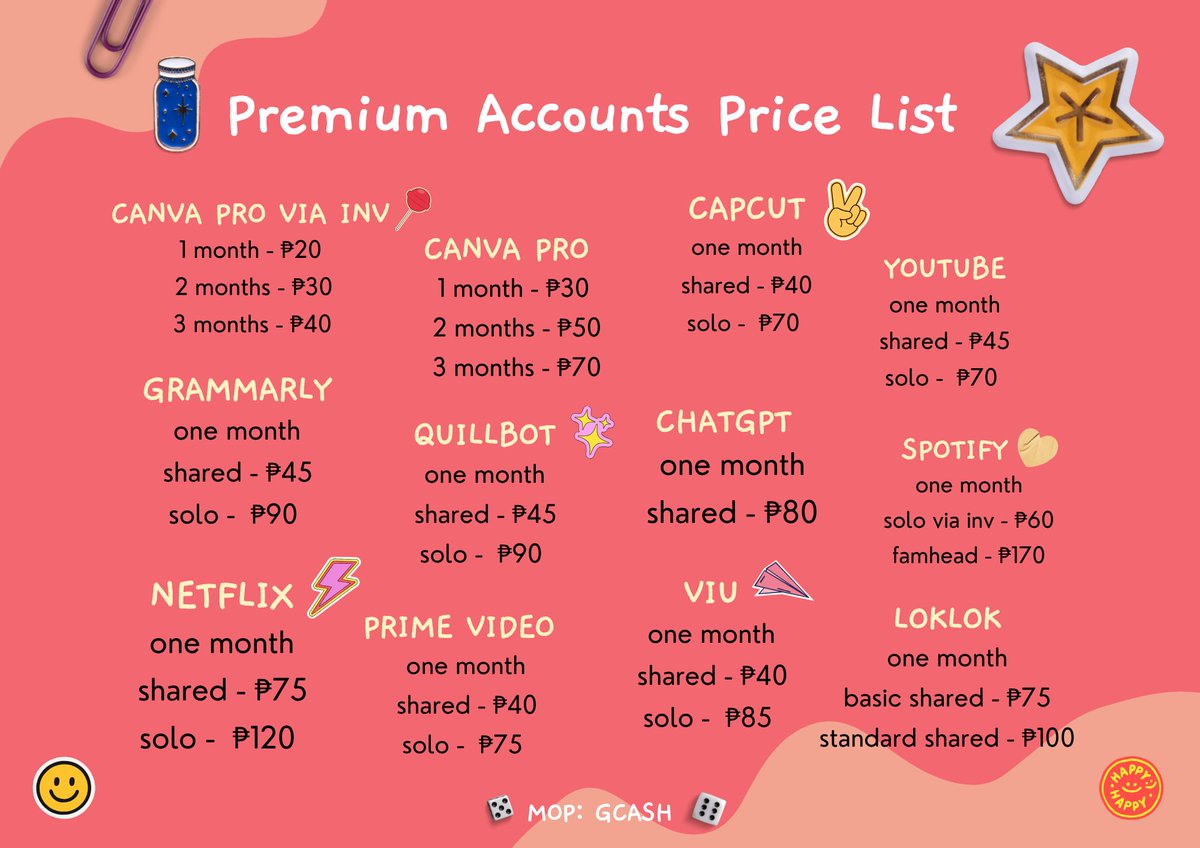 dHina_0717's tweet photo. pr€mium a¢¢ount$

canva grammarly netflix hbo prime spotify quillbot capcut chatgpt loklok crunchyroll NBA iwant bilibili vivaone vivamax ms365 wps

dm or comment po if bibili 🫶

lfb lfs wtb wts fs lf https://t.co/TXEgBQgNep