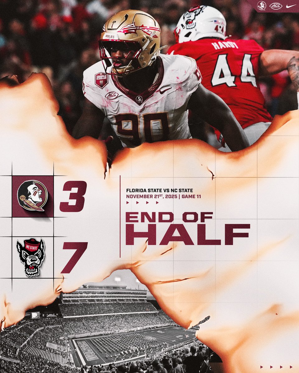 FSUFootball's tweet photo. We’re getting the ball to start the second half 

#NoleFamily #KeepCLIMBing https://t.co/SGcBjhjmFy