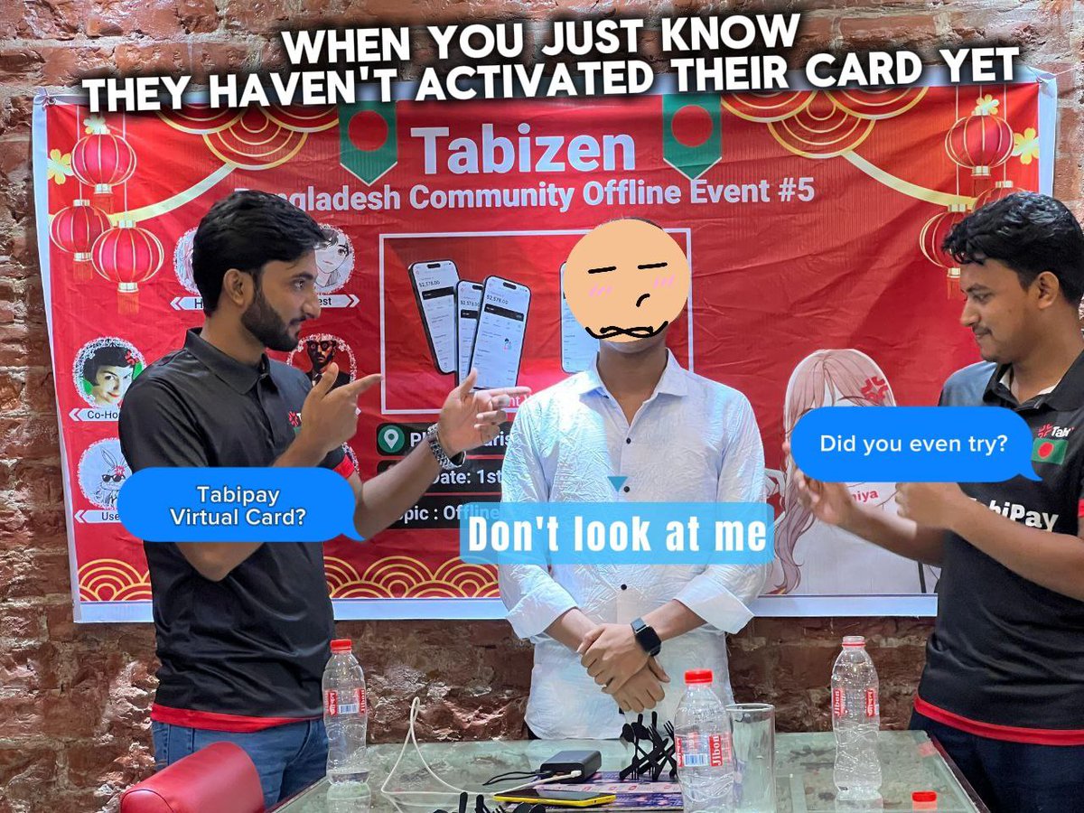 SRYamin1's tweet image. That moment when someone asks if you have activated your virtual card and all you can do is silently avoid eye contact, hoping they don’t notice your panic
With @TabiPayHQ, payments made easy,
Fast, secure and always breezy,
Send or receive just a click away
Everything smooth,…