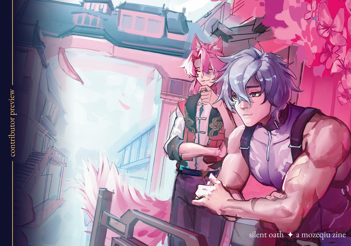 mozeqiuzine's tweet image. The weather is nice for a stroll, don&apos;t you think?

Artist: @hardcorechewie4 

Pre-orders are open! silentoathzine.bigcartel.com 

#Mozeqiu #Jiaoze