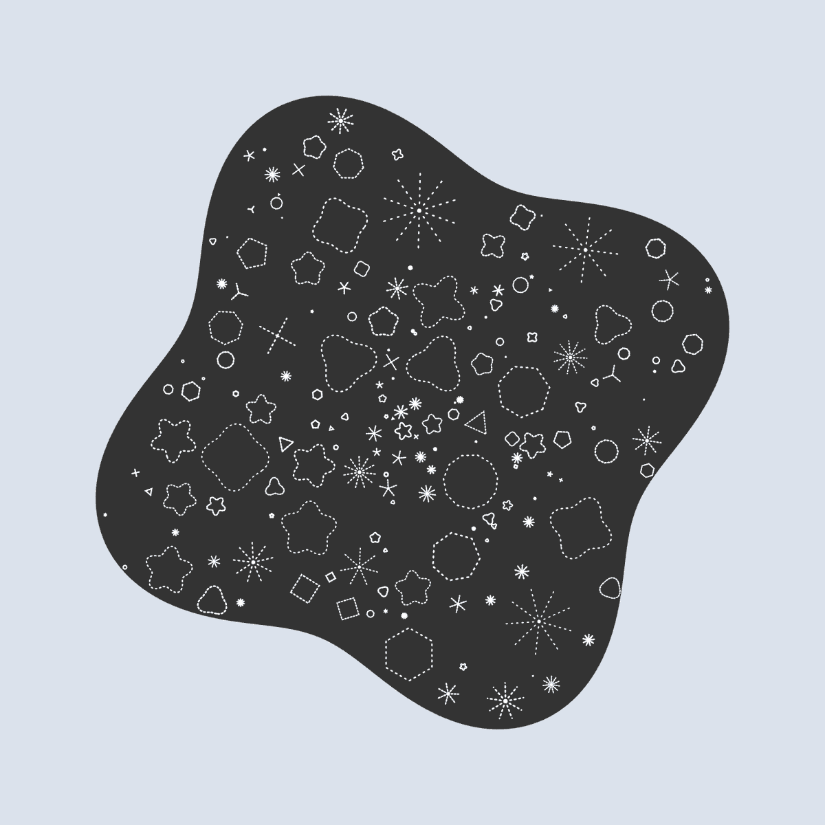 senbaku's tweet image. かわいい。自力で解いた角丸多角形サークルパッキングがかわいい。愛。
#p5js #dailycoding #creativecoding #generativeart