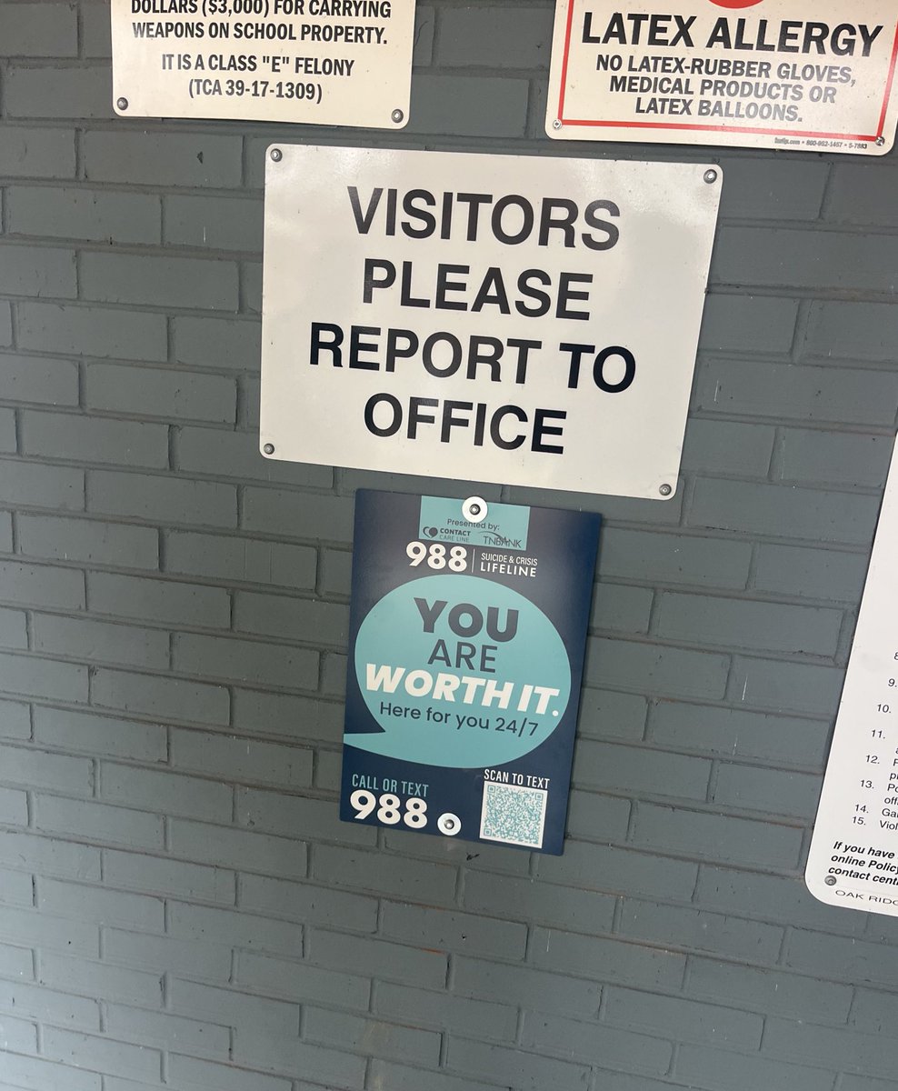 ORSchools's tweet image. If you need to talk, the 988 Lifeline is here! 
#SignsofHope 
@ORHS_Wildcats @JMS_Eagles @RMSortn 
@988Lifeline 
@cityofoakridge