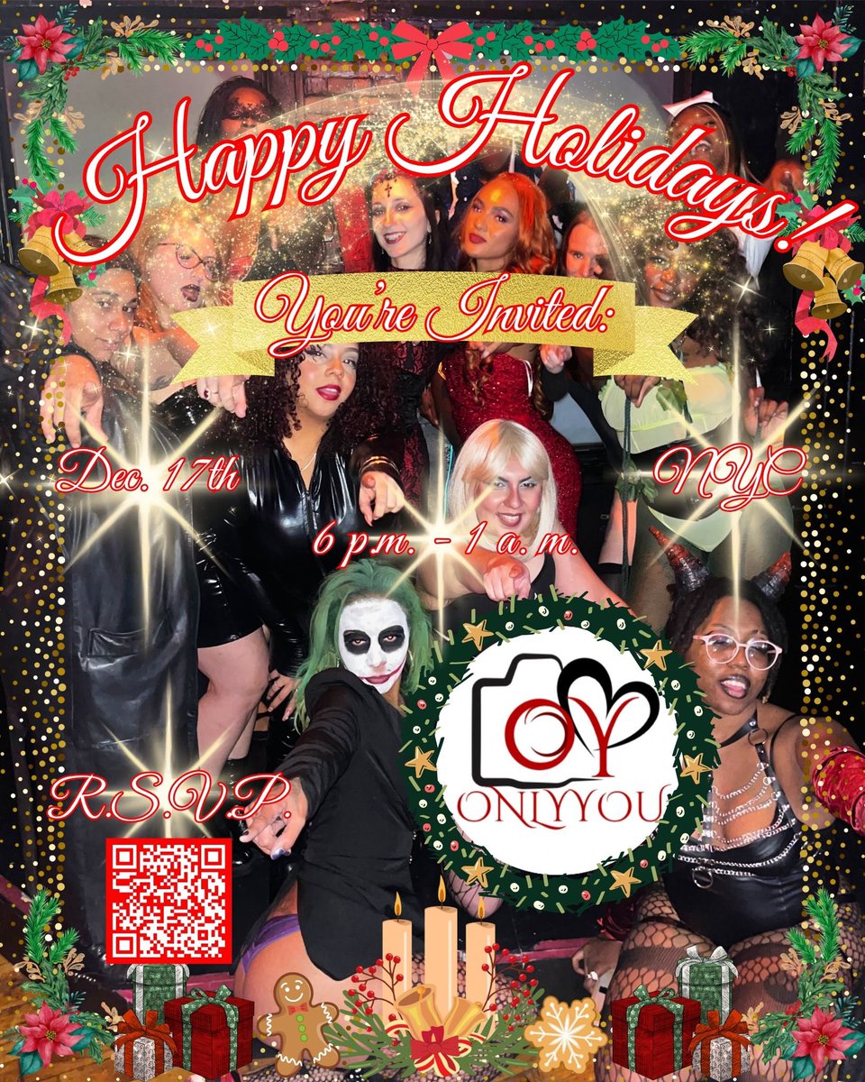 OnlyYouNY's tweet photo. Party Announcement!

#OnlyYou is returning Dec 17th with a Holiday &amp; Anniversary Party 🎉 

Thanks for helping us make it a whole year!

This event will have:

Merch Booth
Possible Performance
Holiday Photo Booth
REQUIRED Gift Exchange

For more info check the #linkinbio~ https://t.co/5Q3cASCwUB