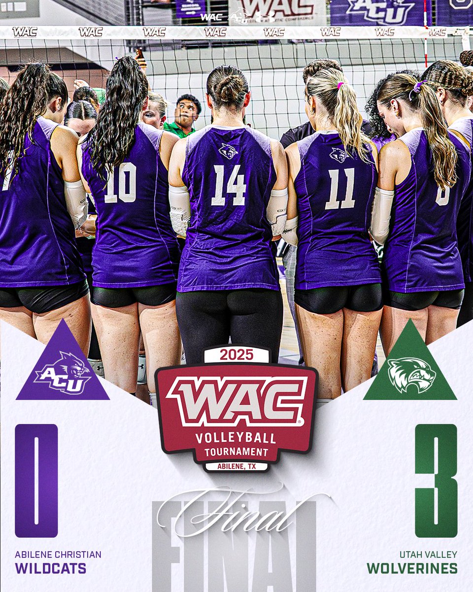 ACU_Volleyball's tweet image. 𝐅𝐢𝐧𝐚𝐥

Your Wildcats fought hard in the WAC Tournament semi-finals against Utah Valley. Great effort, Wildcats!

#Unshakeable | #GoWildcats
