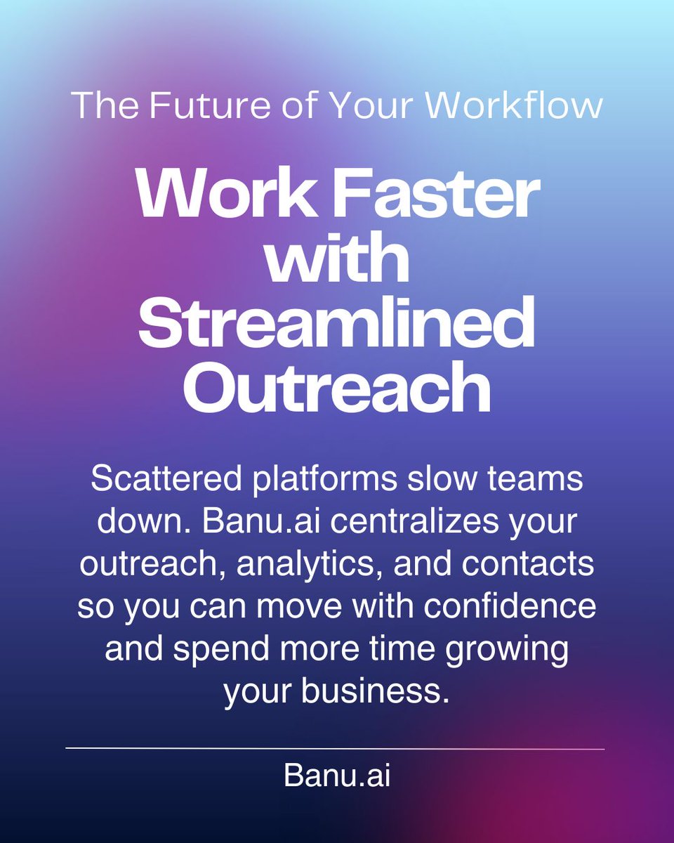 builtforbrokers's tweet image. A streamlined workflow is a faster workflow. Banu.ai keeps your outreach organized and your team moving.

#BanuAI #LeadGen #WorkflowTools