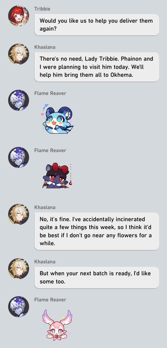 jumyouboshi's tweet image. for the anon who asked for more fure in chatfics (it&apos;s #bodysharingAU flame reaver continuity) (1/2)